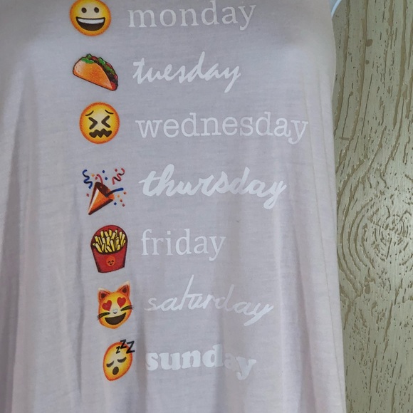 Freeze 24-7 Emoji Graphic Twisted Tank Top L - Picture 4 of 8